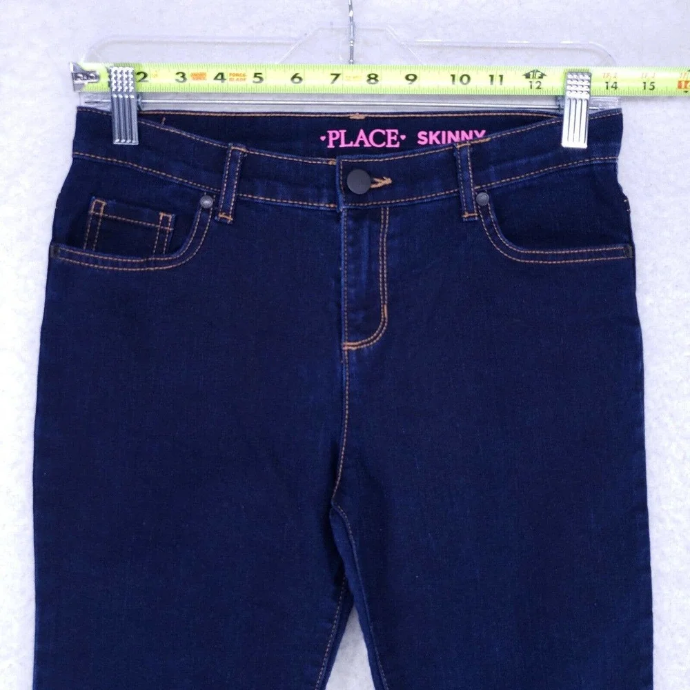 The Children's Place Jeans Girls Size 14 Dark Blue Stretch Super Skinny Denim